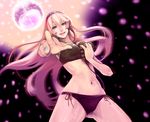  aqua_eyes bad_id bad_pixiv_id bikini breasts disco_ball hairband long_hair malta_(tamamushi) medium_breasts megurine_luka pink_hair side-tie_bikini smile solo swimsuit vocaloid 