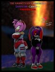  3d_(artwork) absurd_res amy_rose anthro big_breasts bikini bikini_thong bikini_top black_bikini_bottom black_bikini_top black_sclera breasts bulge clothing cream_the_rabbit cybernetics cyborg darcy_the_rabbit_(therabbitsnsfw) demon_rabbit digital_media_(artwork) duo eulipotyphlan fan_character female fur gynomorph hedgehog hi_res intersex intersex/female lagomorph leporid machine mammal pink_body purple_body purple_fur rabbit red_body red_eyes red_fur rusty_rose sega sonic_the_hedgehog_(series) source_filmmaker swimwear therabbitsnsfw thick_thighs 