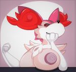  anthro braixen breasts female fur generation_6_pokemon lil_scooter56 looking_at_viewer nintendo nipples pokemon pokemon_(species) red_body red_eyes red_fur solo tan_body tan_fur 