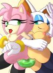  absurd_res accessory amy_rose anthro armwear bat big_breasts big_butt big_hands big_nipples bodily_fluids breasts butt clothing dildo dildo_in_pussy dildo_insertion double_dildo duo elbow_gloves eulipotyphlan female female/female genital_fluids gloves half-closed_eyes handwear headband hedgehog hi_res legwear looking_at_another looking_back looking_pleasured mammal mostly_nude narrowed_eyes nipples penetration pussy_juice rouge_the_bat sega sex_toy sex_toy_in_pussy sex_toy_insertion simple_background sonic_the_hedgehog_(series) thesplashmaster thigh_highs vaginal vaginal_penetration 