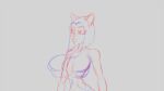  akane_bakeneko_(character) animated anthro big_breasts big_titties breasts female goth kangy-roo pencil_(disambiguation) rough_(disambiguation) sketch solo tomboy 