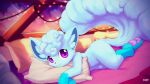  16:9 2022 alolan_form alolan_vulpix anthro artist_name bed biped blue_body blue_fur blue_inner_ear_fluff dated digital_media_(artwork) fur furniture hindpaw inner_ear_fluff looking_at_viewer lunesnowtail multi_tail nintendo nude on_bed pawpads paws pillow pillow_hug pink_pawpads pokemon pokemon_(species) purple_eyes regional_form_(pokemon) shaded solo string_lights tail tuft widescreen window 