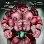  abs anthro armpit_hair biceps big_muscles body_hair bulge canid canine canis chest_hair digital_media_(artwork) domestic_dog english_text fluffy fujiyama_samoyed_(artist) fur glare hair huge_muscles humanoid_hands hyper hyper_muscles leg_hair male mammal muscular musk musk_clouds nipple_hair nordic_sled_dog pecs pink_nose pubes simple_background solo spitz tail text threatening yanbara_(fujiyamasamoyed) 
