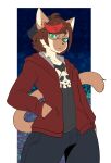  alpha_channel anthro brown_hair clothed clothing domestic_cat eyewear felid feline felis fur glasses green_eyes hair hand_in_pocket hi_res male mammal munkeesgomu pockets pupils slit_pupils solo tail wearing_glasses 