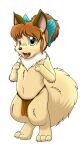  anthro asian_clothing brown_clothing brown_fundoshi brown_hair brown_underwear canid canine clothing east_asian_clothing fox fundoshi fur green_eyes hair inuyasha japanese_clothing kitsune_youkai male mammal ribbons shippou_(inuyasha) simple_background solo tan_body tan_fur underwear white_background 