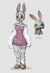  anthro blush clothed clothing dress female footwear fully_clothed hasbro head_tuft hi_res lagomorph leporid littlest_pet_shop lps_3 mammal ordoset rabbit rabbit_ears shoes smile socks solo tuft whiskers 