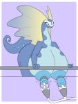  anthro aurorus bent_over big_breasts big_butt big_nipples blue_body bodily_fluids breast_milking breasts butt carboncopy612 clenched_teeth curled_tail female fossil_pokemon generation_6_pokemon genitals guard_rail huge_breasts huge_butt huge_nipples hyper hyper_breasts hyper_genitalia lactating looking_up machine milking_machine nintendo nipples non-mammal_breasts pokemon pokemon_(species) solo tail teeth 
