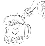  animal_ears animal_hands chibi coffee_cup coffee_mug creature cup disposable_cup fluffy less lion_ears lion_paw manticore_(monster_girl_encyclopedia) mofucore monster_girl monster_girl_encyclopedia mug original peeking prehensile_tail tail tail_pussy tailjob 