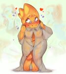  &lt;3 absurd_res alphys anthro baggy_clothing blush cheek_bulge clothing coat duo female fish hi_res lab_coat marine onimiere reptile scalie sketch smile topwear undertale_(series) undyne 
