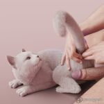  3d_(artwork) anal anal_fingering anal_penetration anthro bestiality biped blue_eyes digital_media_(artwork) domestic_cat duo felid feline felis female feral feral_penetrated fingering fur fuzzyfelt genitals human human_on_feral human_penetrating human_penetrating_feral humanoid humanoid_genitalia humanoid_penis interspecies light_body light_skin looking_at_another looking_at_partner looking_back male male/female male_on_feral male_penetrating_feral mammal nude nude_male paws penetration penis quadruped realistic realistic_feral sex simple_background size_difference watermark whiskers white_body white_fur 