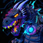  ai_generated armor art black_dragon claws cyberpunk dragon fangs glitch machinery non-web_source original science_fiction technology 