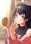  absurdres burger eating food highres idolmaster idolmaster_shiny_colors kaiso_(kaisooekaki) mayuzumi_fuyuko 