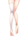 1girl absurdres anklet barefoot ceres_fauna commentary english_commentary feet highres hikigaya_0926 hololive hololive_english jewelry kneepits knees_together_feet_apart legs lower_body no_shoes shiny_skin simple_background single_thighhigh soles solo standing standing_on_one_leg stirrup_legwear thighhighs thighs tiptoes toeless_legwear toes virtual_youtuber white_background white_thighhighs 