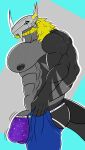  absurd_res bandai_namco blackwargreymon bulge butt clothing digimon digimon_(species) dragon hi_res humanoid jockstrap male mike_dramon mike_dramon_(artist) muscular muscular_male nipples pecs solo tight_pants_(meme) underwear 