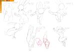  absurd_res anthro camel_toe disney female genital_outline hi_res judy_hopps model_sheet pose pussy_outline silhouette simple_background sketch solo spoof_(artist) spread_legs spreading white_background yoga zootopia 