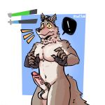  anthro big_penis canid canine canis epic_games fortnite genitals just_xion male male/male mammal muscular muscular_male penis solo wendell_(fortnite) wolf 