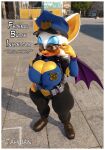  3d_(artwork) absurd_res anthro badge bat big_breasts blender_(software) breasts cleavage cleavage_cutout clothed clothing dialogue digital_media_(artwork) english_text eyewear female hand_on_hip hi_res huge_breasts mammal police_uniform rouge_the_bat sega short_stack solo sonic_the_hedgehog_(series) sunglasses tahlian text thick_thighs uniform wings 
