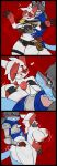 absurd_res anthro big_breasts breast_play breasts clothed clothing diamond_grenadier duo eye_scar facial_scar female from_behind_position generation_3_pokemon generation_4_pokemon groping_breast groping_from_behind hand_on_breast hi_res lucario male male/female melee_weapon nintendo pokemon pokemon_(species) scar sex skimpy surrendering sword threatening_with_weapon titfuck weapon zangoose 