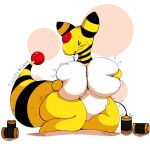  1:1 2022 ampharos anthro artist_name battery big_breasts blush blush_lines breast_expansion breast_grab breasts expansion eyebrows eyelashes featureless_breasts featureless_crotch female generation_2_pokemon hand_on_breast huge_breasts hyper hyper_breasts nintendo nude overweight overweight_anthro overweight_female pixcello pokemon pokemon_(species) shaded solo stupid-crayon tail thick_tail thick_thighs wide_hips 