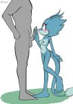 2022 anon anthro balls blue_body blue_nipples blue_scales blush breasts countershade_torso countershading duo eyelashes fan_character female fours_(artist) gecko genitals glans grey_body grey_skin hand_on_penis hi_res human humanoid_genitalia humanoid_penis interspecies larger_male lizard looking_up male male/female mammal medium_breasts navel nipples penis pussy reptile scales scalie sega signature simple_background size_difference skitter_the_gecko smaller_female sonic_the_hedgehog_(series) tail white_background yellow_eyes 