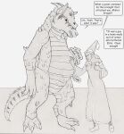  2018 anteater anthro anthro_pred biped bulge claws clothed clothing costume dialogue digestion_noises dragon duo eblis english_text female fully_clothed fully_inside furry_wearing_fursuit fursuit genital_outline greyscale halloween_costume hand_on_chest hi_res human larger_anthro larger_male male male/female male_pred mammal monochrome narration onomatopoeia penis_outline pilosan size_difference smaller_female smaller_human sound_effects speech_bubble story story_in_description strega text text_box vore witch_costume xenarthran 