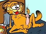  comic garfield_(series) garfield_the_cat hi_res male solo urethral 