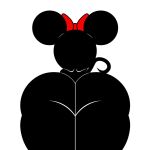  2020 anthro big_butt bow_(feature) butt disney female hi_res jokro low-angle_view mammal minnie_mouse mouse murid murine nude rodent solo tail thick_thighs 