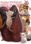  ashiomi_masato ass blush cat guilty_gear guilty_gear_strive millia_rage thighhighs 