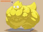  3_fingers 3_toes alphys annoyed anthro belly belly_expansion belly_grab belly_overhang belly_rolls belly_squeeze belly_squish big_belly big_breasts big_butt blush bodily_fluids breast_squish breasts butt butt_jiggle chubby_cheeks expansion fat_rolls feet female fingers glistening glistening_body hi_res huge_breasts huge_butt huge_thighs hyper hyper_butt hyper_thighs jiggling morbidly_obese morbidly_obese_anthro morbidly_obese_female motion_lines nude obese obese_anthro obese_female overweight overweight_anthro overweight_female raised_tail scalie solo squish struggling sweat sweatdrop tail tail_motion thick_arms thick_thighs thigh_jiggle toes undertale_(series) weight_gain yellow_body yosioka_san 