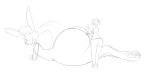  anthro big_butt black_and_white black_outline butt digital_drawing_(artwork) digital_media_(artwork) duo female human jigglyjuggle kangaroo larger_male larger_male_smaller_female looking_at_another looking_back looking_back_at_another lying macropod male male/female mammal marsupial monochrome on_front outline presenting presenting_hindquarters simple_background size_difference sketch smaller_female white_background yac_(jigglyjuggle) 