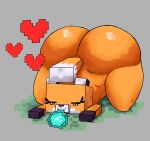  &lt;3 ambiguous_gender bedroom_eyes bent_over big_butt butt canid canine diamond_(gem) dipstick_tail feral fox fox_(minecraft) gem gothicc hi_res huge_butt looking_at_viewer mammal markings microsoft minecraft mojang narrowed_eyes nude orange_body seductive solo tail tail_markings thick_thighs xbox_game_studios 