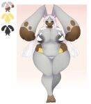  &lt;3 &lt;3_eyes accessory anthro areola areola_slip big_breasts big_ears bikini breasts brown_body brown_fur clothing diggersby dipstick_ears dipstick_limbs ears_down eyelashes female fur generation_6_pokemon grey_body grey_eyes grey_fur hadzukonami hair hair_accessory hi_res huge_breasts long_hair looking_at_viewer multicolored_ears navel nintendo nipple_outline overweight overweight_female pink_background pivoted_ears pokemon pokemon_(species) simple_background smile solo swimwear thick_thighs whiskers white_background white_bikini white_body white_clothing white_fur white_hair white_swimwear wide_hips yellow_body yellow_fur 