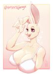  anthro beastars big_breasts bra breasts cleavage clothed clothing female haru_(beastars) hi_res hotspicygarbage lagomorph leporid mammal rabbit solo underwear 