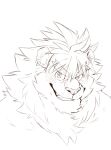  anthro bust_portrait crave_saga eyebrows felid grin heylaw21 hi_res leonardo_(crave_saga) lion looking_at_viewer male mammal mane pantherine portrait simple_background smile solo thick_eyebrows white_background 