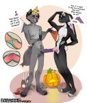  absurd_res anthro chinese_cock_trap duo fingertrap furrawin halloween hi_res holidays kuzmamedvedev male male/male party 