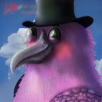  absurd_res anthro avian bird character_name clothing cloud feathers fluffy hat headgear headwear hi_res john_(xcoreus) looking_at_viewer male sky smile solo top_hat xcoreus 