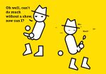  blu_moon bodily_fluids clothing cum digital_media_(artwork) english_text fedora genital_fluids hat headgear headwear humanoid limbless male masturbation moan not_furry orgasm penile penile_masturbation simple_background solo text yahtzee_(zero_punctuation) yellow_background zero_punctuation 