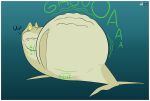  absurd_res artrogero_(artist) belly big_belly burping digestion digestion_noises feral fish gradient_background hi_res huge_belly male marine rumbling_stomach shark shark_(help!_i&#039;m_a_fish) sharp_teeth simple_background solo teeth vore watermark 