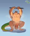  absurd_res activision anthro armpit_hair ball_tuft balls belly big_belly bodily_fluids body_hair canid canine canis chubby_belly claws crash_bandicoot_(series) crocodile crocodilian crocodylid cum cum_drip dingo dingodile dripping eyebrows foreskin genital_fluids genitals hi_res leaking_precum lewdhank male mammal musclegut muscular muscular_male musk musky_armpit musky_balls musky_penis penis precum precum_drip precum_string pubes reptile scalie smile smug_face solo sweat sweaty_armpit sweaty_balls sweaty_genitalia sweaty_penis thick_eyebrows toe_claws tuft 