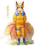  artist_name character_name denoro facial_mark forehead_protector giggling hands_in_pockets kitsune konohagakure_symbol lowres naruto naruto_(series) ninja photoshop_(medium) signature solo spiked_hair uzumaki_naruto 