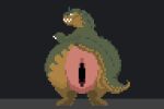  2d_animation abelisaurid ambiguous_gender animated anthro anus bending_down big_anus big_butt butt carnotaurus digital_media_(artwork) dinosaur gaping gaping_anus huge_anus huge_butt hyper hyper_anus jarix_craivix looking_back low_res pixel_(artwork) pixel_animation puffy_anus raised_tail reptile scalie solo spreading tail tarnish_(prehistoric_predation) theropod thick_tail thick_thighs wide_hips 