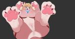  absurd_res anthro anus barefoot big_breasts blush breasts butt claws cute_fangs digital_media_(artwork) feet felid feline female fur genitals hair hi_res looking_at_viewer mammal mimie_(pocketmob) nipples nude open_mouth pawpads paws pocketmob pussy simple_background sketch smile solo toes 