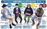  4boys anime_coloring backwards_hat blonde_hair bowl_cut bracelet brown_footwear checkered_clothes checkered_skirt cornrows dark-skinned_male dark_skin denim earbuds earphones glasses hat headphones highres ipad jeans jewelry loafers male_focus mamaredo multiple_boys original pants phone shoes skirt striped striped_pants tablet_pc 