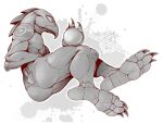  alien ambiguous_gender anthro armor avian ball barefoot beak bird chozo claws feet foot_fetish foot_focus holding_object kredri metroid nintendo paws simple_background soles solo toe_claws toes 