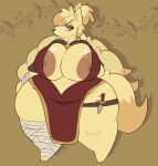  anthro female generation_1_pokemon hi_res kurata_(void_dew) lilfatpepper ninetales ninja nintendo nipples overweight pokemon pokemon_(species) solo warrior 