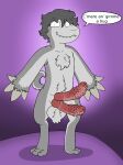  anthro balls dialogue erection genitals hi_res knot male mikey6193 mikey_(mikey6193) multi_genitalia multi_penis nude penile_spines penis pubes solo speech_bubble 