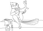  andromorph animal_genitalia anthro avian beak bed belt bird bird_legs boots bottomless caught cloaca clothed clothing dressing falco_lombardi feathers footwear furniture genitals hi_res intersex jacket looking_at_viewer nintendo on_bed raised_leg reflector sillydraco sitting sitting_on_bed socks solo star_fox tail_feathers topwear 