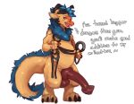  accessory animal_genitalia animal_penis anthro balls belly big_balls big_flare big_knot big_penis black_claws black_horn black_spikes blue_body blue_fur blue_hair brown_body brown_fur carbon_(carbon-draws) claws curved_horn dialogue dominant dominant_anthro dominant_male dragon english_text equine_genitalia equine_penis erection facial_spikes flared_penis fur furgonomics furred_dragon genitals green_eyes hair harness head_tuft holding_leash holding_object horn horn_accessory horn_jewelry horn_ring huge_penis hybrid_genitalia hybrid_penis jewelry knot knotted_equine_penis leash male multicolored_body multicolored_fur neck_tuft open_mouth penis pink_balls pink_knot pink_penis pink_tongue redishdragie ring ring_(jewelry) simple_background slightly_chubby slightly_chubby_anthro slightly_chubby_male solo spikes spikes_(anatomy) standing tail tail_tuft tan_body tan_fur teeth text thick_tail toe_claws tongue tuft two_tone_body two_tone_fur white_background 