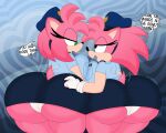  2023 3barts absurd_res accessory amy_rose anthro big_breasts big_butt black_nose black_pupils bottomwear bouncing_breasts breast_grab breast_jiggle breast_squish breasts breasts_frottage butt butt_jiggle classic_amy_rose classic_sonic_(universe) clothed clothing curvy_figure dialogue digital_drawing_(artwork) digital_media_(artwork) duo english_text eulipotyphlan eyelashes female fingers fur gloves green_eyes hair hair_accessory hairband half-closed_eyes hand_on_another&#039;s_breast hand_on_another&#039;s_butt hand_on_breast hand_on_butt handwear hat headgear headwear hedgehog hi_res hourglass_figure huge_breasts huge_butt jiggling mammal miniskirt motion_lines multicolored_body multicolored_fur narrowed_eyes necktie open_mouth panties pink_body pink_fur pink_hair police_hat police_officer police_uniform policewoman pupils sega simple_background skirt small_waist smile sonic_the_hedgehog_(series) speech_bubble squish tail tail_motion tailwag tan_body tan_fur text thick_thighs thigh_jiggle two_tone_body two_tone_fur underwear uniform white_clothing white_panties white_underwear wide_hips 