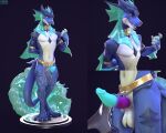  3d_(artwork) anthro aquatic_dragon armwear balls beckoning bottomwear bottomwear_aside choker clothing clothing_aside digital_media_(artwork) dragon ecrivl erection fin fin_frill frill_(anatomy) genitals gesture hand_tattoo hi_res humanoid inviting inviting_to_fuck jewelry kai_(kaislair) kaislair loincloth loincloth_aside loincloth_only male marine masked_dragon membrane_(anatomy) necklace penis shark_tail solo unusual_anatomy unusual_genitalia water 